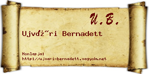 Ujvári Bernadett névjegykártya