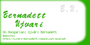 bernadett ujvari business card
