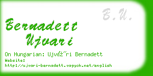 bernadett ujvari business card